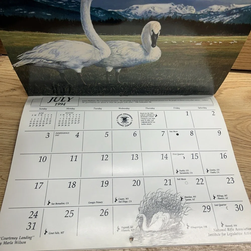 Vintage NRA-ILA CONSERVATION CALENDAR- National Rifle Association